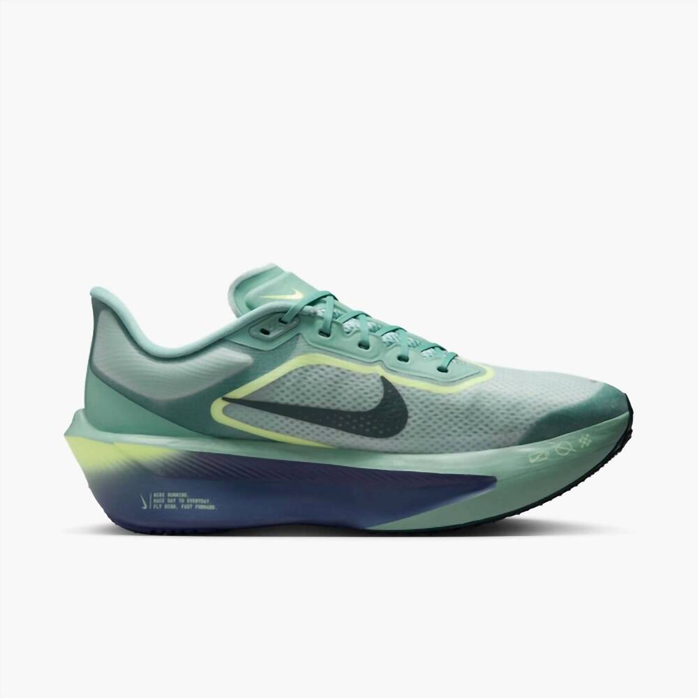NEW NIKE men's zoom fly 6 road racing shoes in cannon light silver cobalt bliss